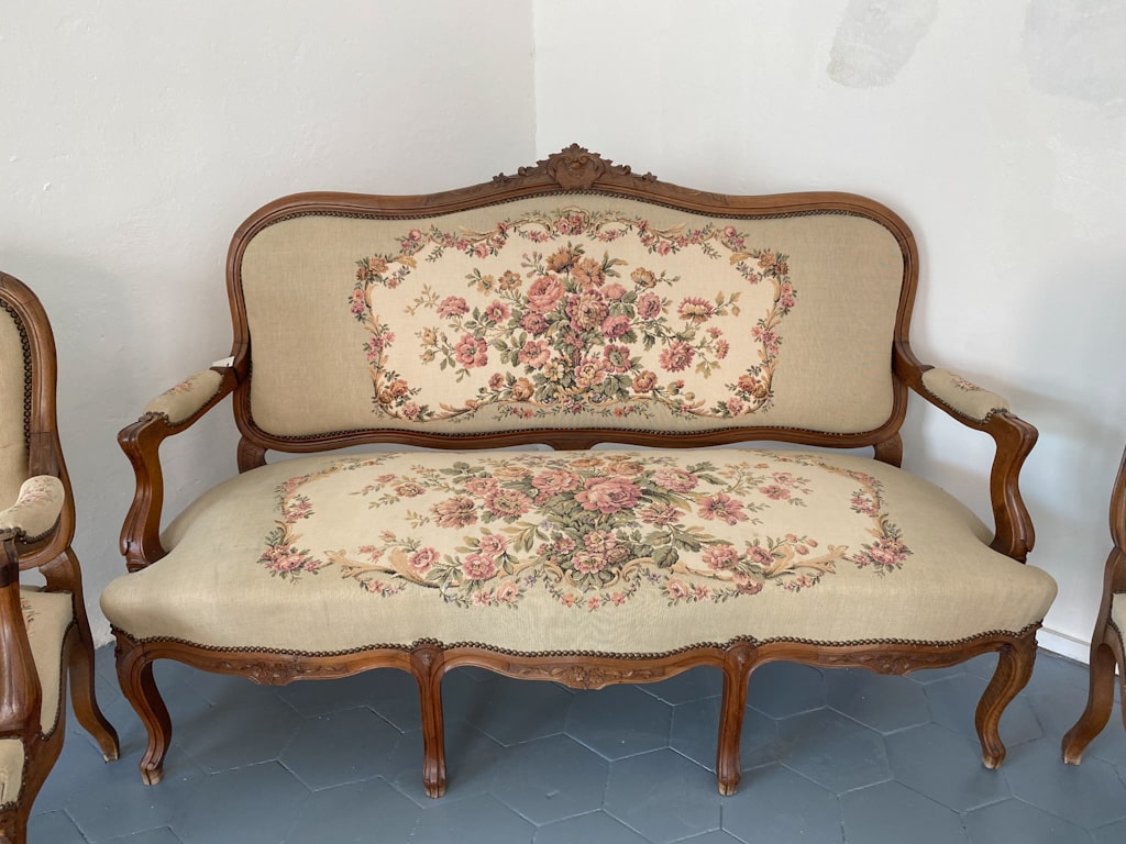 Liela izmēra sofa ar gobelēna audumu (666) - Image 1