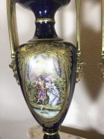 Ļoti liela izmēra vāzes, tumši zilā un zelta krāsā, 2gab (129) - Image 7