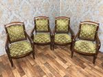 Mahagonija dzīvojamās istabas komplekts — sofa un 4 krēsli, Restaurācijas stils, Louis-Philippe, Francija, ap 1830.–1840. g. (149) - Image 3
