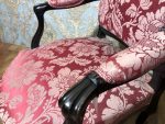 Luija Filipa Neorokoko salona garnitūra — sofa + 3 krēsli + 2 krēsli ar rokubalstiem, melnināts koks (178) - Image 6