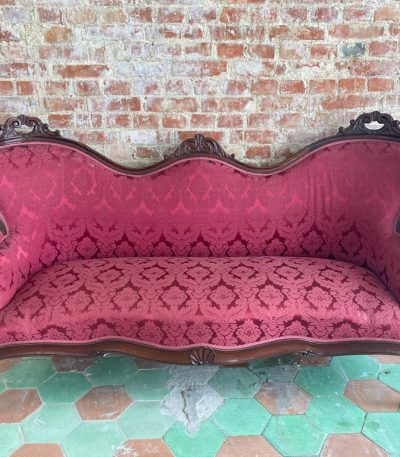 Stor sofa i vinrød (615)