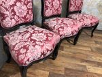 Luija Filipa Neorokoko salona garnitūra — sofa + 3 krēsli + 2 krēsli ar rokubalstiem, melnināts koks (178) - Image 10