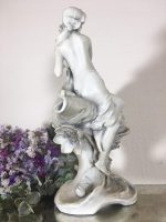 ROYAL DUX Jūgendstila porcelāna vāze, figūra, gliemežvāka formas, vidēja izmēra (165) - Image 7