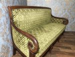 Mahagonija dzīvojamās istabas komplekts — sofa un 4 krēsli, Restaurācijas stils, Louis-Philippe, Francija, ap 1830.–1840. g. (149) - Image 12