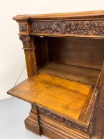 Kokgriezumu sekretārs-kumode — Neo-Renesanses Historicisms, Beļģija/Francija, ap 1870–1890 (657) - Image 14