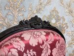 Luija Filipa Neorokoko salona garnitūra — sofa + 3 krēsli + 2 krēsli ar rokubalstiem, melnināts koks (178) - Image 12