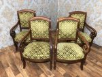 Mahagonija dzīvojamās istabas komplekts — sofa un 4 krēsli, Restaurācijas stils, Louis-Philippe, Francija, ap 1830.–1840. g. (149) - Image 2