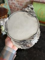 Antique silver-plated cachepot with openwork decor and lion heads (6735) - Image 11