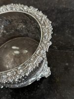 Antique silver-plated cachepot with openwork decor and lion heads (6735) - Image 6