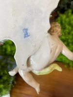Porcelāna Salvešu Turētājs pie Sienas ar Smalku Detalizāciju un Enģeli (3385) - Image 14