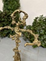 Luxury Brass Umbrella and Fireplace Tool Stand with Hunting Motifs — Historism Style (4468) - Image 8
