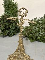 Luxury Brass Umbrella and Fireplace Tool Stand with Hunting Motifs — Historism Style (4468) - Image 4