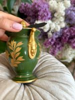 Porcelāna Trauks ar Vāku, Maza Izmēra, Tumši Zaļš ar Zelta Krāsas Detalizāciju (4102) - Image 14
