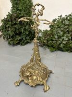 Luxury Brass Umbrella and Fireplace Tool Stand with Hunting Motifs — Historism Style (4468) - Image 6