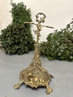 Luxury Brass Umbrella and Fireplace Tool Stand with Hunting Motifs — Historism Style (4468) - Image 2