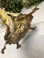 Luxury Brass Umbrella and Fireplace Tool Stand with Hunting Motifs — Historism Style (4468) - Image 12