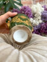 Porcelāna Trauks ar Vāku, Maza Izmēra, Tumši Zaļš ar Zelta Krāsas Detalizāciju (4102) - Image 16