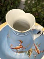 Antique Faience Bathroom Set – Jug and Bowl with Exotic Bird Motifs (4472) - Image 11