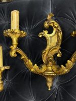 Bronzas bra lampu pāris, vidēja izmēra, smagi (6319) - Image 6