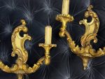 Bronzas bra lampu pāris, vidēja izmēra, smagi (6319) - Image 2
