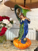 Unikāls jūgendstila galda lampu pāris ar sieviešu figūrām — jūgendstilā (Pair of Art Nouveau Style Ceramic Table Lamps with Maiden Figures) (7012) - Image 9