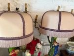 Unikāls jūgendstila galda lampu pāris ar sieviešu figūrām — jūgendstilā (Pair of Art Nouveau Style Ceramic Table Lamps with Maiden Figures) (7012) - Image 19