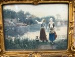 2gab maza izmēra glezniņas, senā rāmī ar stiklu (6321) - Image 8