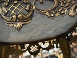 Grezns kafijas galdiņš ar oniksa marmoru — Luija XV stilā (Small Ornate Coffee Table) (7004) - Image 17