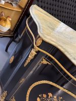Magnifik byrå i Boulle-stil med intarsia, brons och marmoröverdel — Ludvig XIV / Napoleon III, Frankrike, 1800-talet - Bild 14