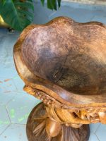 Wooden Figurine with Dish, Medium Size, Very Heavy (3974) - Image 21