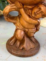 Wooden Figurine with Dish, Medium Size, Very Heavy (3974) - Image 7