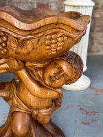 Wooden Figurine with Dish, Medium Size, Very Heavy (3974) - Image 9