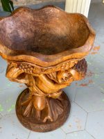 Wooden Figurine with Dish, Medium Size, Very Heavy (3974) - Image 12