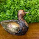 Træand med bronze/kobber detaljer, lille størrelse (3409)