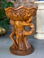 Wooden Figurine with Dish, Medium Size, Very Heavy (3974) - Image 16