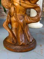Wooden Figurine with Dish, Medium Size, Very Heavy (3974) - Image 19