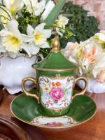 Porcelāna Krūzīte ar Šķīvīti un Vāku, Liela Izmēra, Maza Izmēra (3151)