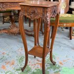 carved wooden plant stand side table louis xv style