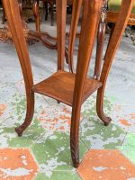 Kokgriezuma puķu galdiņš — Luija XV stilā (Carved Wooden Plant Stand Side Table in Louis XV Style) (7013) - Image 10