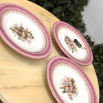 3 gab Porcelāna Šķīvji Servēšanai uz Paaugstinājumu (4501)