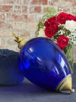 Tumši zils stikla dekors ar bronzas detaļām — Ampīra stilā (Dark Blue Glass Decor in Empire Style) (7003) - Image 4