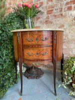 Small to Medium Sized Oak Chest of Drawers with Bronze Details and Marble Top (2907) - Image 3