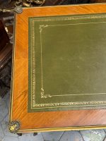 izsmalcināts rakstāmgalds ar bronzas detaļām un zaļu ādas virsmu, vidēji liela izmēra (5961) - Billede 20
