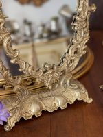Stort, tungt bronse speil med engler - Bilde 10