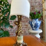 Lille bordlampe med engel (3984)