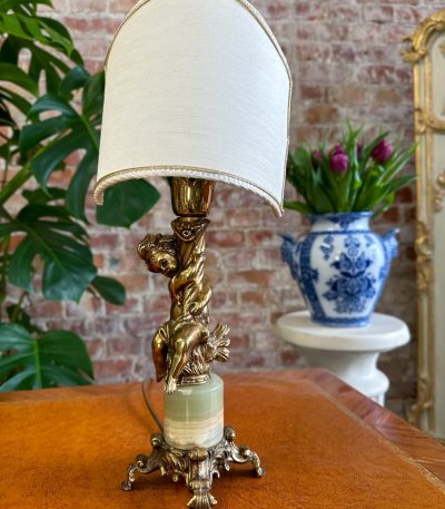 Lille bordlampe med engel (3984)