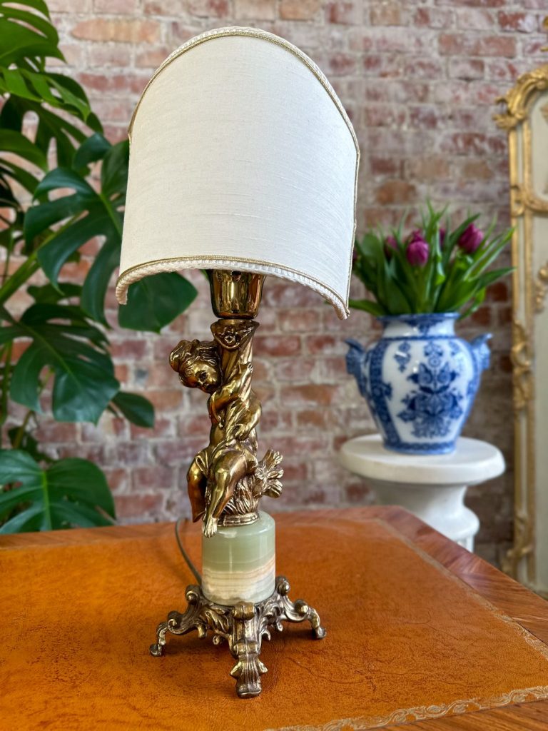 Lille bordlampe med engel (3984)