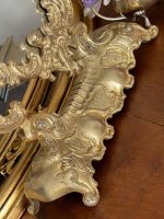 Stort, tungt bronse speil med engler - Bilde 18