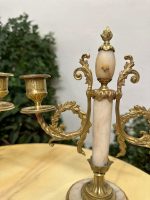 2 Chandeliers Français Louis XV / Louis XVI avec Marbre, Petite Taille (4486) – Image 10