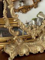 Stort, tungt bronse speil med engler - Bilde 14